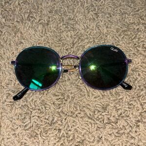 Quay Mod Star Round Sunglasses Rainbow Frame/Rainbow Lenses great condition Rare